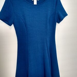 Blue Short Sleeve Dress